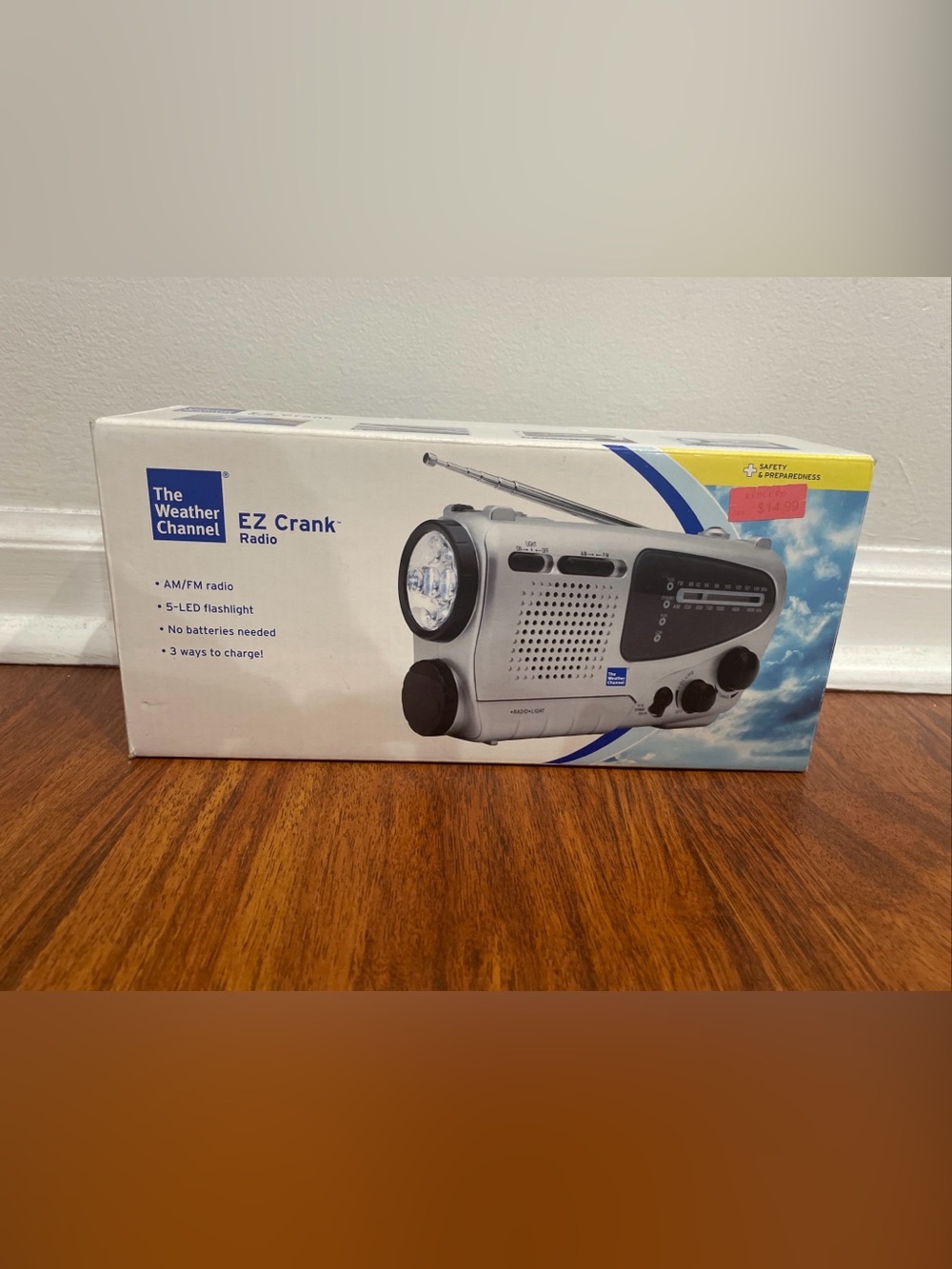 The Weather Channel EZ CRANK AM/FM RADIO with ANTENNA New In Box